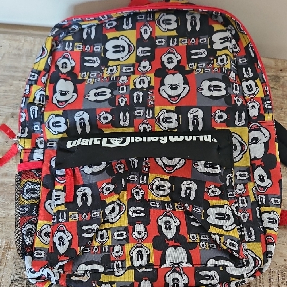 Disney Mickey Mouse Red and Black Backpack